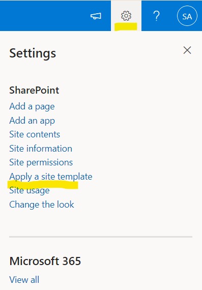 Access Site Settings